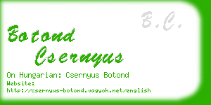 botond csernyus business card